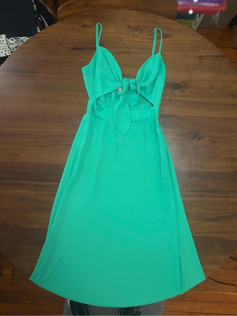 Show Me Your MuMu Teal Green Tie-Front Maxi Dress